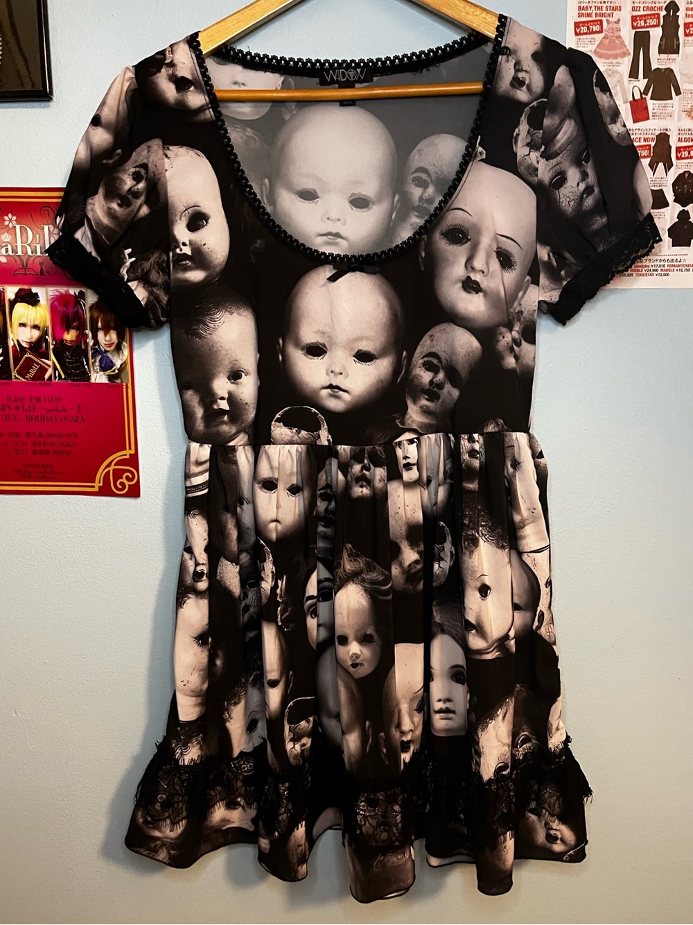 Widow Creepy Grrrl Babydoll Mini Dress Small Hot Topic Dolls Kill